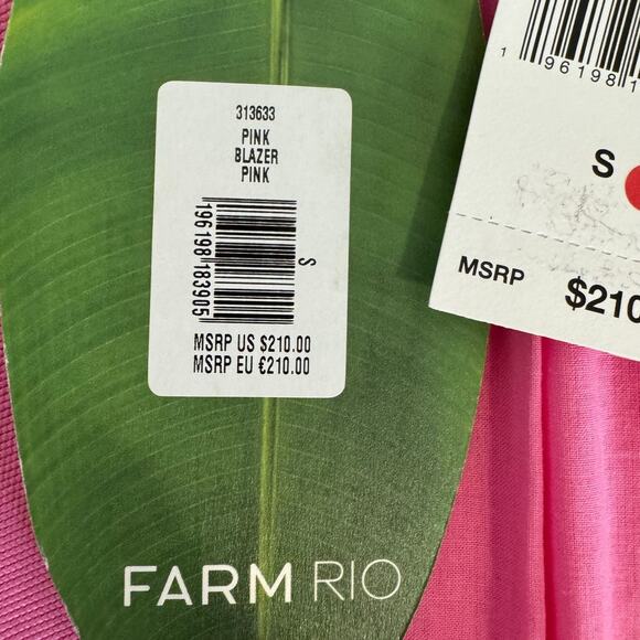 New NWT Farm Rio Pink Blazer Size Small - Picture 13 of 13
